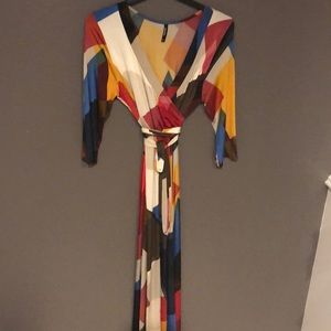 Faux wrap Maxi Dress